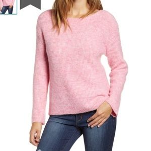 Leith Pink Storm Cozy Femme Knit Pullover Sweater